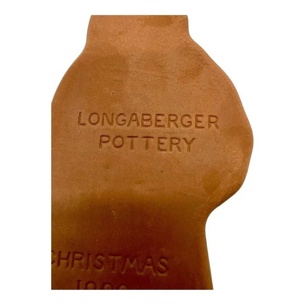 Longaberger 1990 Father Christmas‎ Cookie Mold Terra Cotta Pottery 9 inch